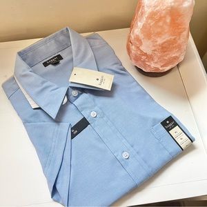 ✧･ﾟNWT men’s baby blue button-up